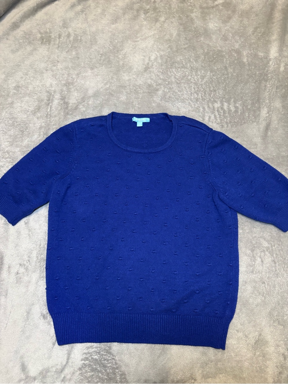 Draper James RSVP Royal Blue Textured Knit Sweater L